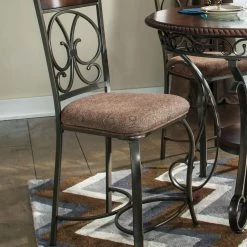 Ashley Furniture Glambrey - Dark Brown - Upholstered Barstool (4/cn) Stools