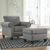 Benchcraft® Agleno - Charcoal - 2 Pc. - Chair With Ottoman Chair & Ottoman Sets