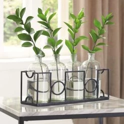 Ashley Furniture Dmitri - Clear/black - Accessory Set (5/cn) Table Decor