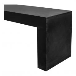 Moe's Home Collection Benches Lazarus Outdoor Bench Black 10 Moe's Home Collection Benches Lazarus Outdoor Bench Black