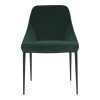 Moe's Home Collection Chairs Sedona Dining Chair Green Velvet-m2 2 Moe's Home Collection Chairs Sedona Dining Chair Green Velvet-m2