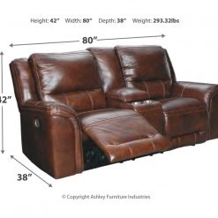 Signature Design By Ashley® Catanzaro - Mahogany - 2 Pc. - Power Sofa, Loveseat
