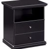 Ashley Furniture Nightstands Maribel - Black - One Drawer Night Stand