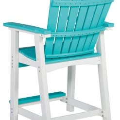 Ashley Furniture Eisely - Turquoise / White - Barstool (2/cn)