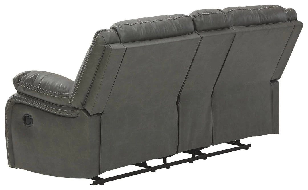 Ashley Furniture Calderwell - Gray - Dbl Rec Loveseat W/console 10 Ashley Furniture Calderwell - Gray - Dbl Rec Loveseat W/console