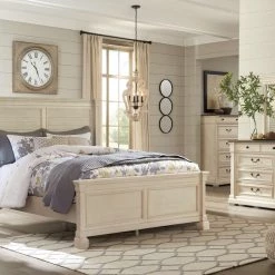 Signature Design By Ashley® Bedroom Sets Bolanburg - Two-tone - Dresser, Mirror, Panel Bed