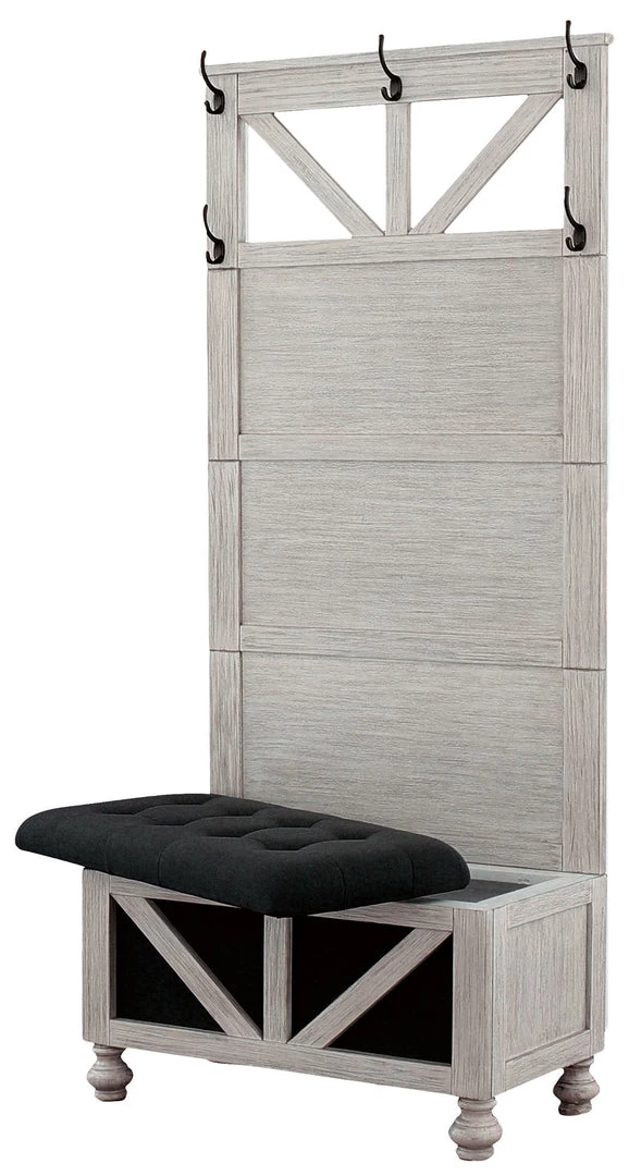 Ashley Furniture Benches Brickwell - Antique White - Hall Tree With Storage Bench 9 Ashley Furniture Benches Brickwell - Antique White - Hall Tree With Storage Bench