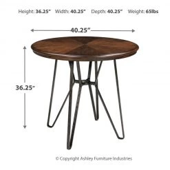 Ashley Furniture Centiar - Dark Brown - Round Drm Counter Table Tables 11 Ashley Furniture Centiar - Dark Brown - Round Drm Counter Table Tables