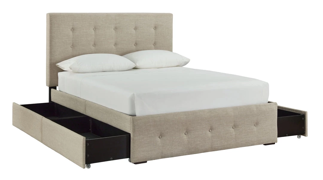 Signature Design By Ashley® Gladdinson - Gray - Queen Upholstered Bed With 4 Storage Drawers Beds 7 Signature Design By Ashley® Gladdinson - Gray - Queen Upholstered Bed With 4 Storage Drawers Beds