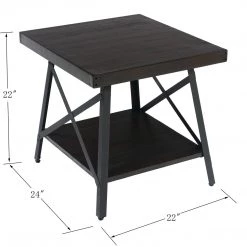 Emerald Home Chandler End Table, Espresso Tables