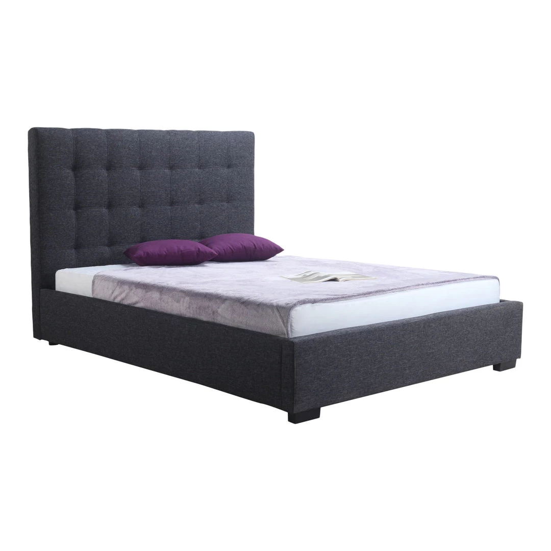 Moe's Home Collection Beds Belle Storage Bed King Charcoal Fabric 8 Moe's Home Collection Beds Belle Storage Bed King Charcoal Fabric