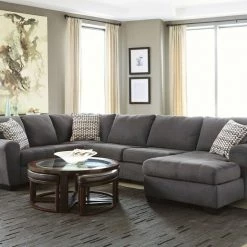 Benchcraft® Ambee - Slate - Left Arm Facing Sofa 3 Pc Sectional Sectionals