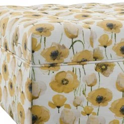 Emerald Home Ottomans Celia Storage Ottoman, Golden Poppy