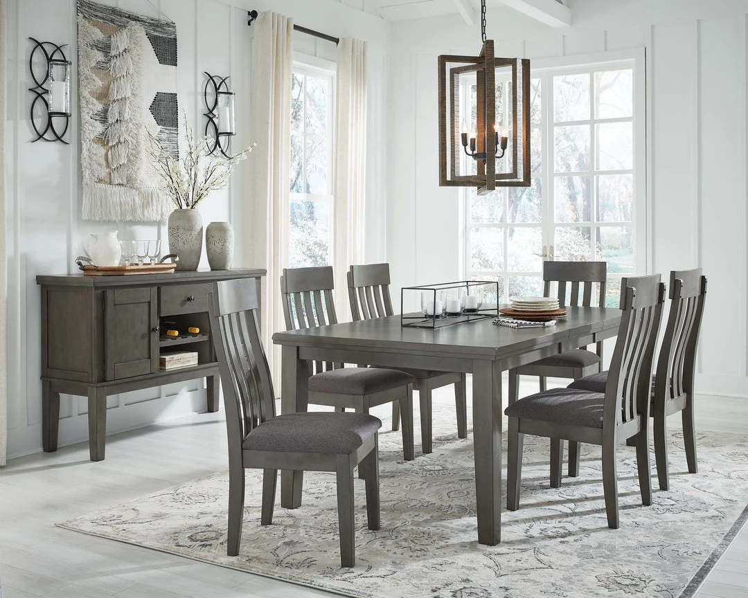 Signature Design By Ashley® Hallanden - Dark Gray - 8 Pc. - Extension Table, 6 Side Chairs, Server 3 Signature Design By Ashley® Hallanden - Dark Gray - 8 Pc. - Extension Table, 6 Side Chairs, Server