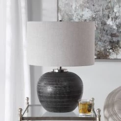 Uttermost Mikkel Charcoal Table Lamp
