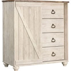 Ashley Furniture Willowton - Whitewash - Dressing Chest Chests