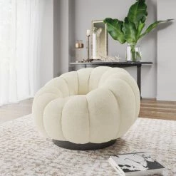 Emerald Home Lily Pumpkin Swivel Accent Chair Beige Chairs 12 Emerald Home Lily Pumpkin Swivel Accent Chair Beige Chairs