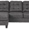 Ashley Furniture Venaldi - Gunmetal - Sofa Chaise