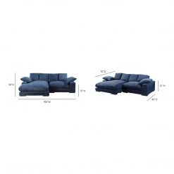 Moe's Home Collection Sectionals Plunge Sectional Navy