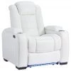 Signature Design By Ashley® Party - White - Pwr Recliner/adj Headrest Chairs