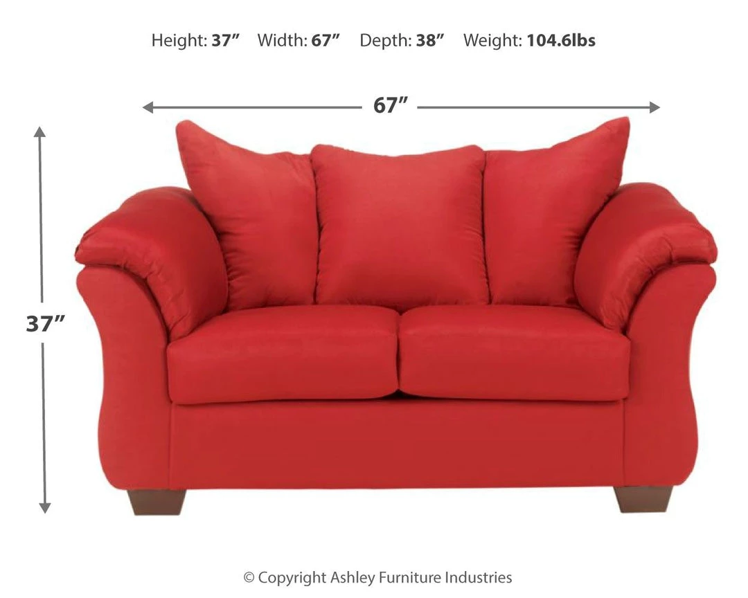 Ashley Furniture Darcy - Loveseat Contemporary - Stationary Loveseats 15 Ashley Furniture Darcy - Loveseat Contemporary - Stationary Loveseats