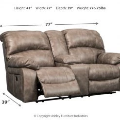 Ashley Furniture Dunwell - Double Stuffed Armrests - Power Reclining Loveseats