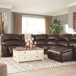 Signature Design By Ashley® Reclining Furniture Hallstrung - Left Arm Facing Zero Wall Power Recliner, Armless Recliner, Wedge, Armless Chair, Right Arm Facing Press Back Power Chaise Sectional