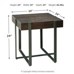 Ashley Furniture Drewing - Light Brown - Square End Table Tables