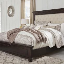 Signature Design By Ashley® Beds Brynhurst - Dark Ultimate Best In Class Upholstered Bed