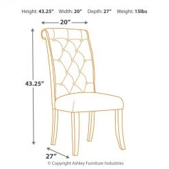 Ashley Furniture Tripton - Linen - Dining UPH Side Chair (2/CN) Chairs