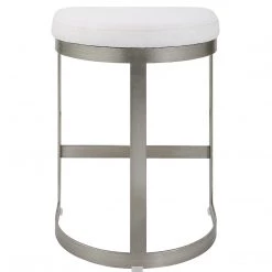 Stools Uttermost Ivanna Backless Silver Counter Stool