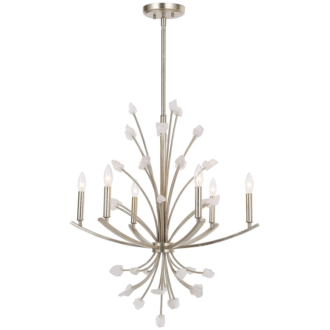 Uttermost Juliette 6 Light Silver Chandelier 7 Uttermost Juliette 6 Light Silver Chandelier
