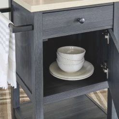 Ashley Furniture Boderidge - Patterned - Bar Cart Bars & Bar Carts