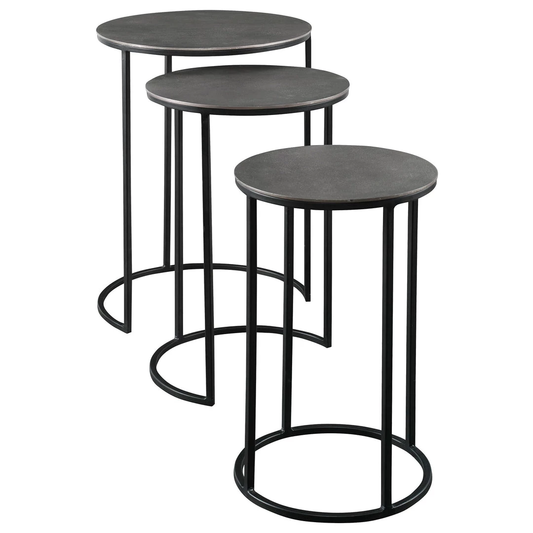 Uttermost Erik Metal Nesting Tables, S/3 7 Uttermost Erik Metal Nesting Tables, S/3