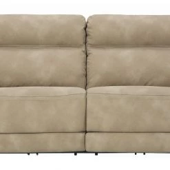 Ashley Furniture Sofas Next-gen Durapella - Sand - 2 Seat Pwr Rec Sofa Adj Hdrest