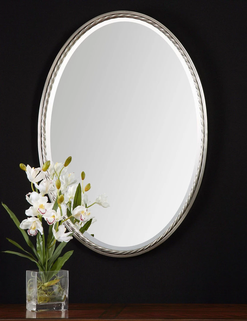 Uttermost Casalina Nickel Oval Mirror 4 Uttermost Casalina Nickel Oval Mirror