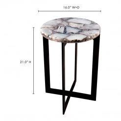 Moe's Home Collection Blanca Agate Accent Table