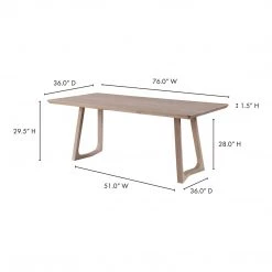 Moe's Home Collection Tables Silas Dining Table Oak