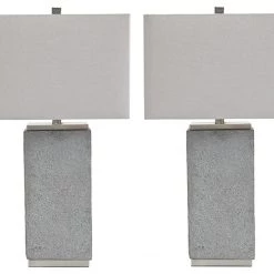 Ashley Furniture Accessories Amergin - Grain - Poly Table Lamp (2/CN)