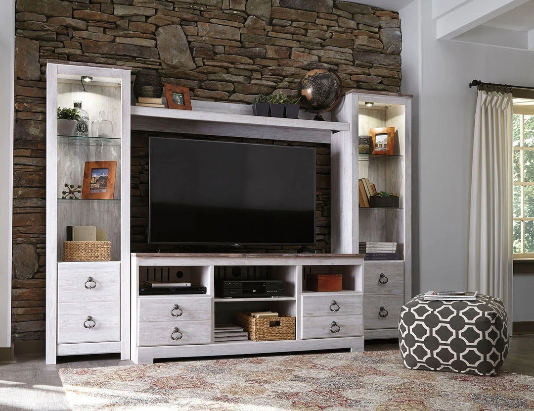 Signature Design By Ashley® Willowton - Attractive - Entertainment Center - 63" TV Stand Entertainment Centers 3 Signature Design By Ashley® Willowton - Attractive - Entertainment Center - 63" TV Stand Entertainment Centers