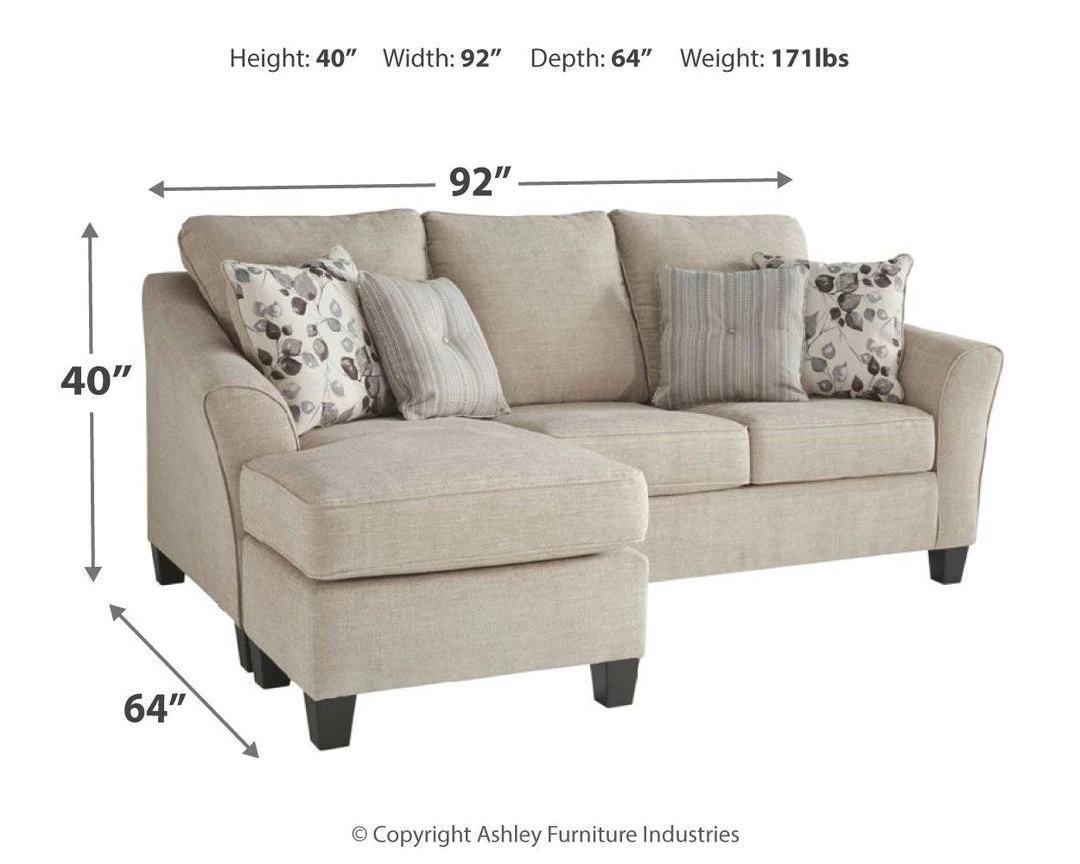 Ashley Furniture Abney - Driftwood - Sofa Chaise Queen Sleeper 10 Ashley Furniture Abney - Driftwood - Sofa Chaise Queen Sleeper