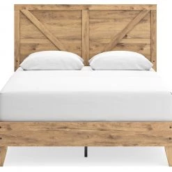 Signature Design By Ashley® Beds Larstin - Brown - Queen Crossbuck Panel Platform Bed