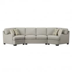 Emerald Home Analiese Cuddler Sectional Tan Sectionals