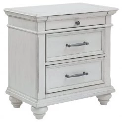 Ashley Furniture Kanwyn - Whitewash - Three Drawer Night Stand
