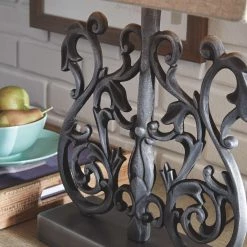 Ashley Furniture Capper - Antique Silver Finish - Metal Table Lamp (1/cn)