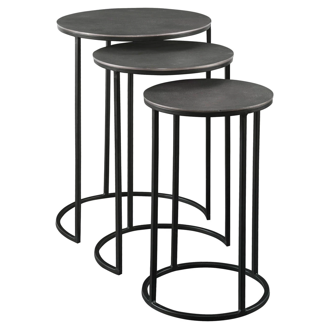 Uttermost Erik Metal Nesting Tables, S/3 6 Uttermost Erik Metal Nesting Tables, S/3