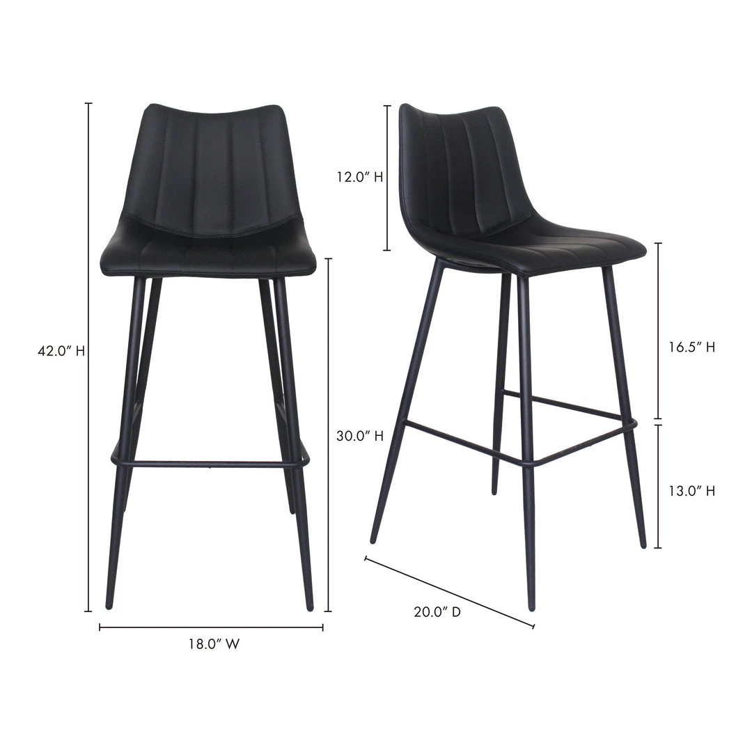 Moe's Home Collection Alibi Barstool Matte Black-m2 4 Moe's Home Collection Alibi Barstool Matte Black-m2