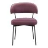 Moe's Home Collection Dolce Dining Chair Purple Velvet-m2 Chairs