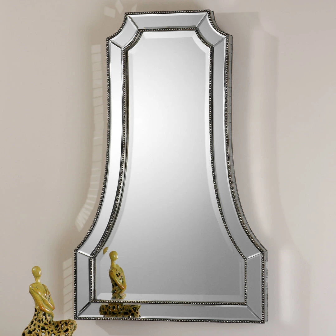 Uttermost Cattaneo Silver Beaded Mirror 4 Uttermost Cattaneo Silver Beaded Mirror