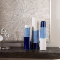 Uttermost Sconset White & Blue Vases, S/3 7 Uttermost Sconset White & Blue Vases, S/3